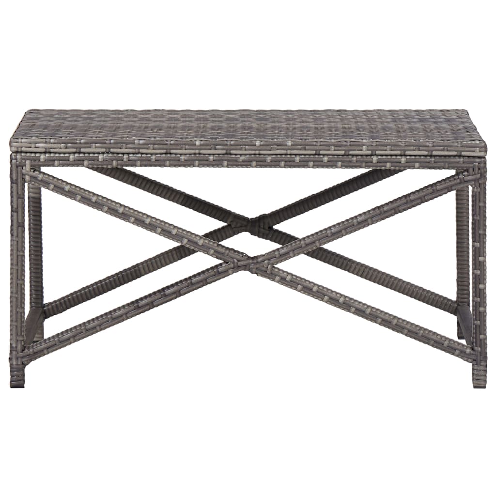 Garden Bench 80 cm Poly Rattan Grey