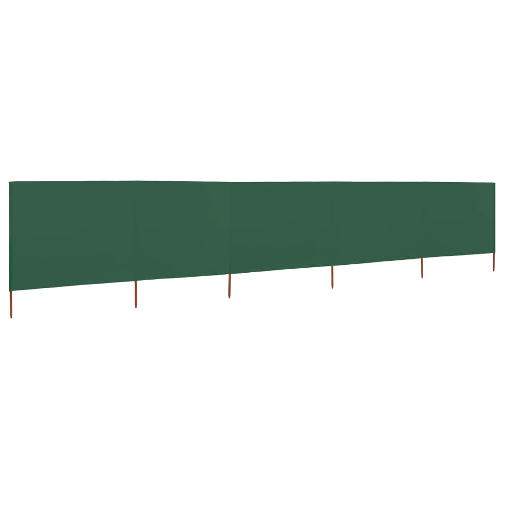 5-panel Wind Screen Fabric 600x120 cm Green