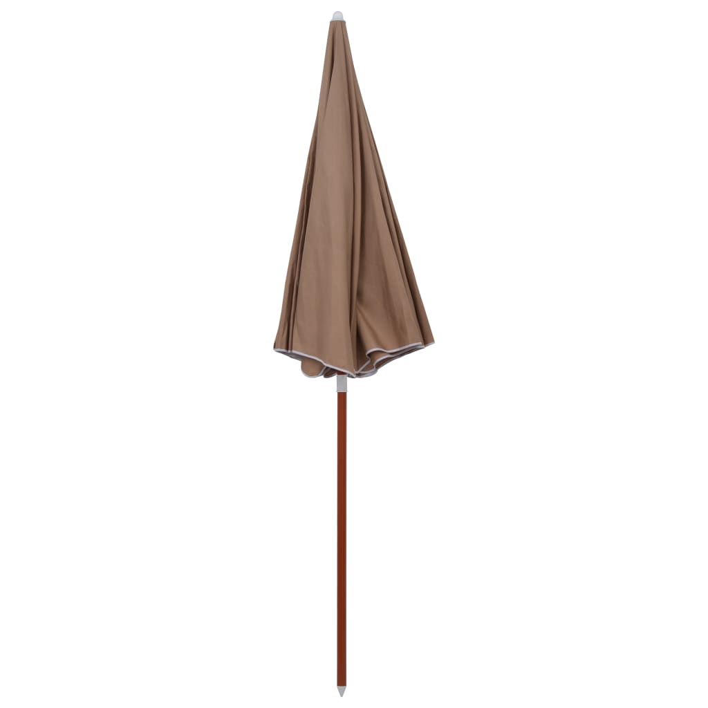 Garden Parasol with Steel Pole 240 cm Taupe