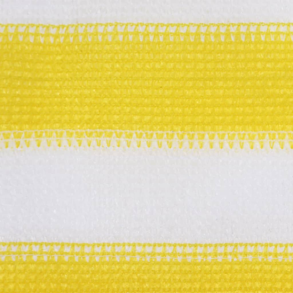 Balcony Screen Yellow and White 90x500 cm HDPE