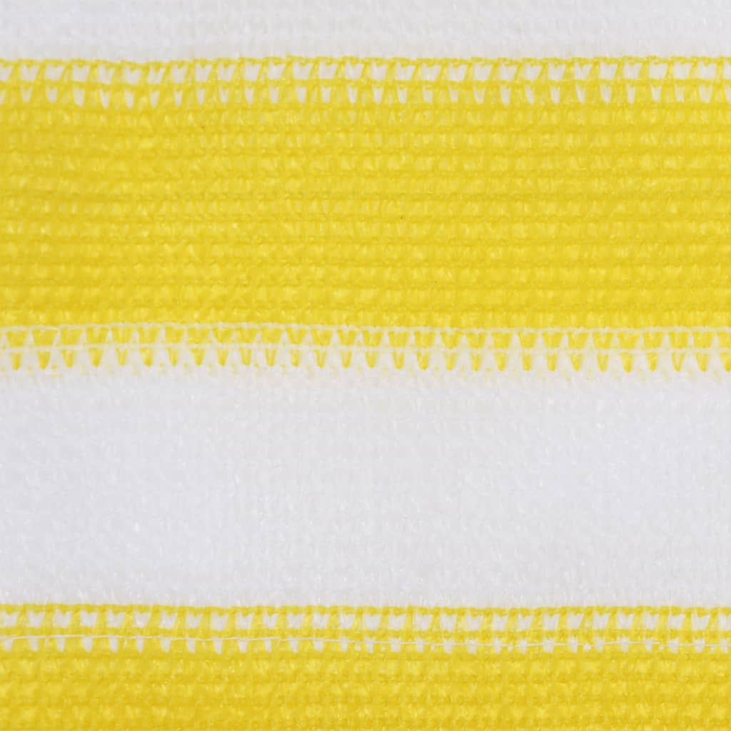 Balcony Screen Yellow and White 120x600 cm HDPE