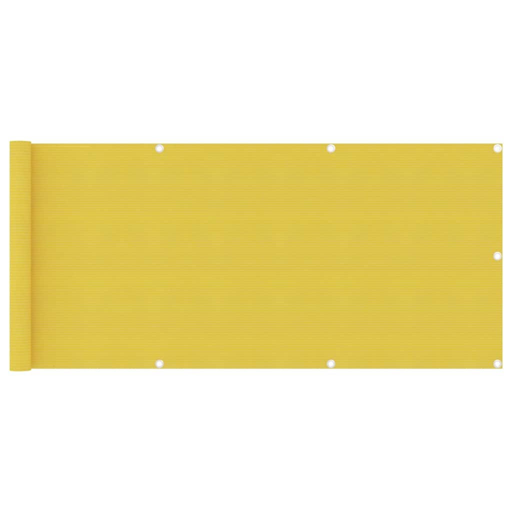 Balcony Screen Yellow 75x400 cm HDPE