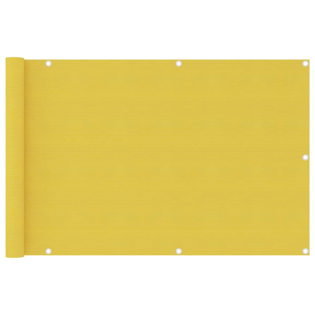 Balcony Screen Yellow 90x400 cm HDPE