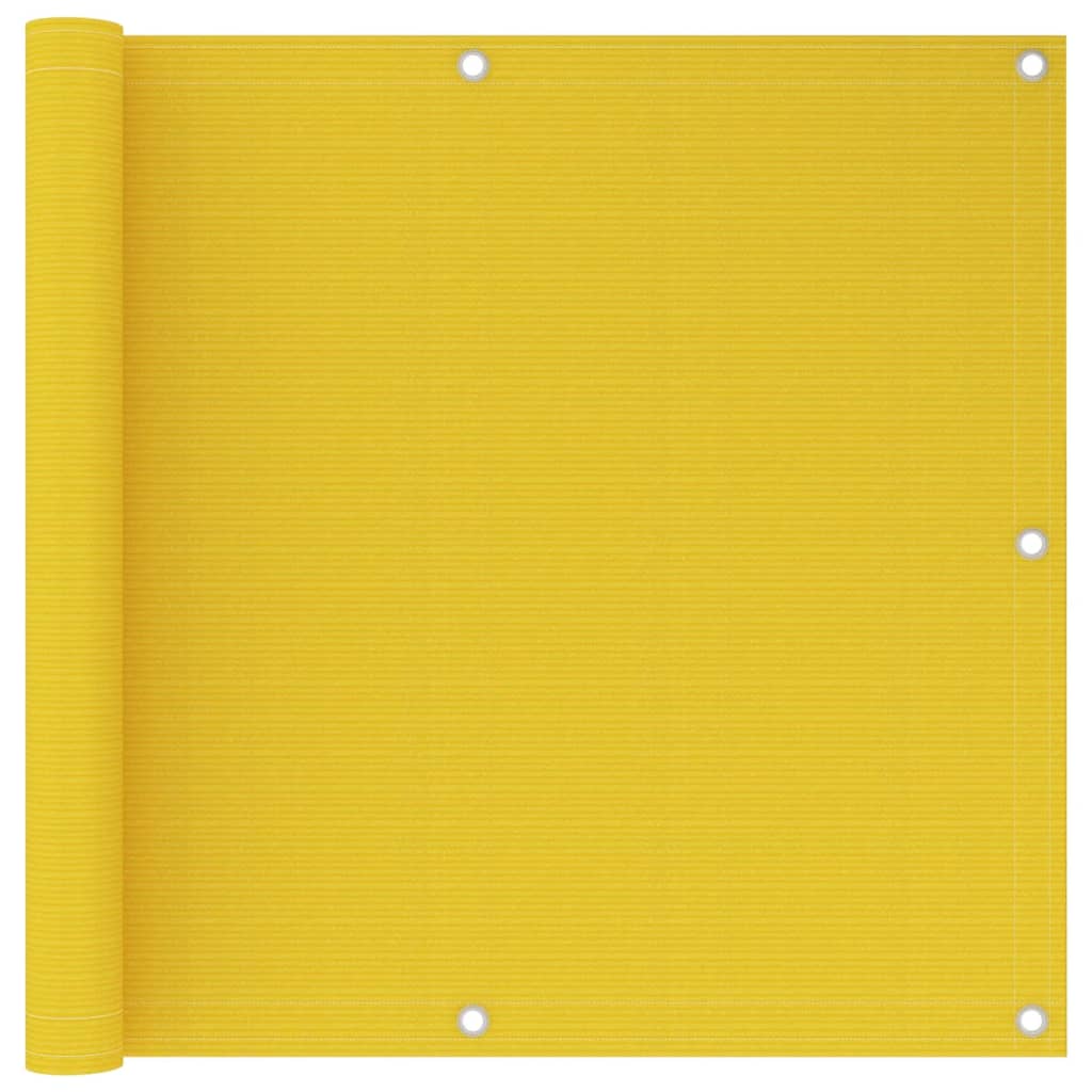 Balcony Screen Yellow 90x600 cm HDPE