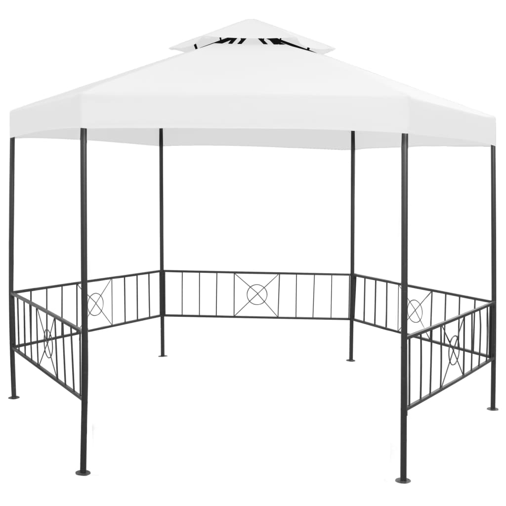 Garden Gazebo 323x275x265 cm White 180 g/m²