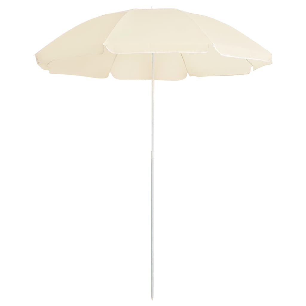 Garden Parasol  with Steel Pole Sand 180 cm