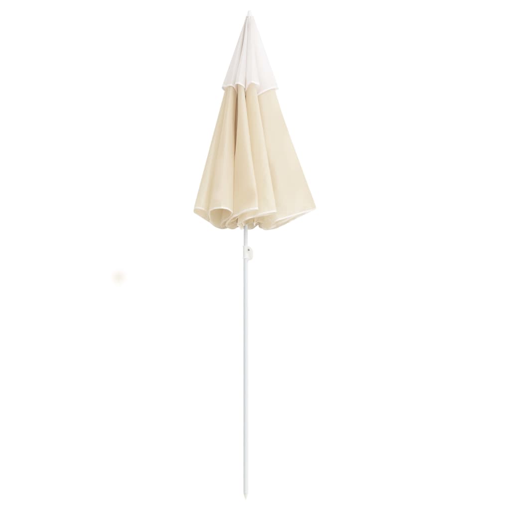 Garden Parasol  with Steel Pole Sand 180 cm