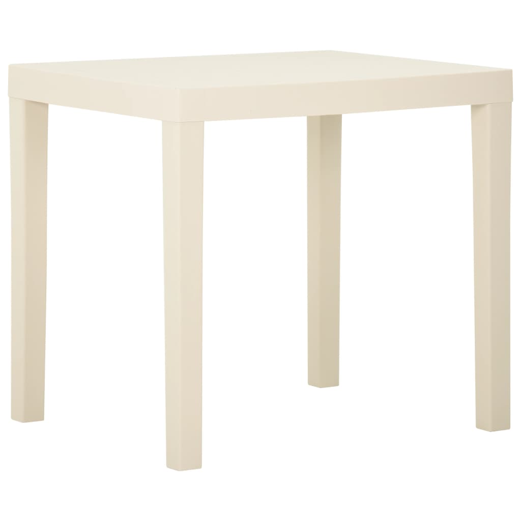 Garden Table White 79x65x72 cm Plastic