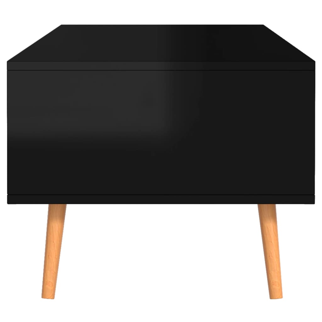 Coffee Table High Gloss Black 100x49.5x43 cm Engineered Wood