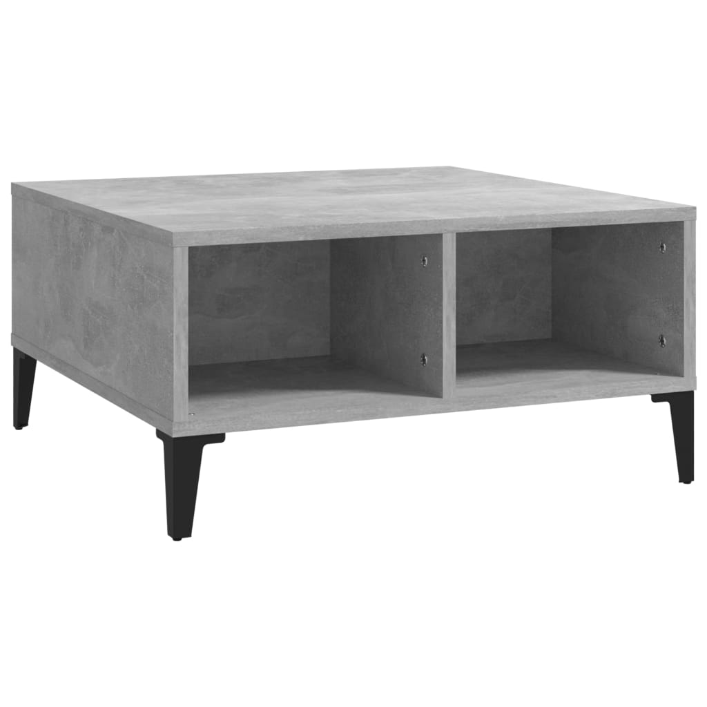 Coffee Table Concrete Grey 60x60x30 cm Engineered Wood