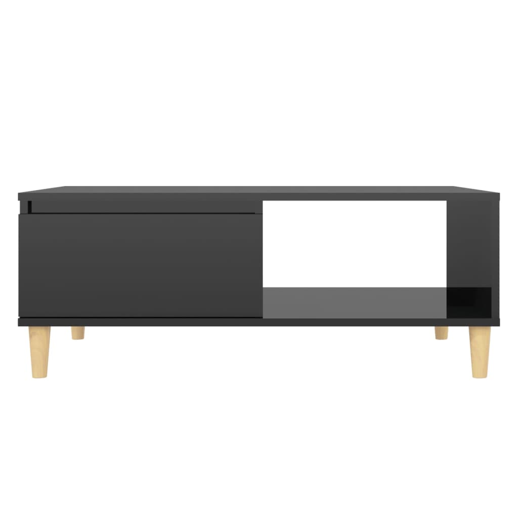 Coffee Table High Gloss Black 90x60x35 cm Engineered Wood