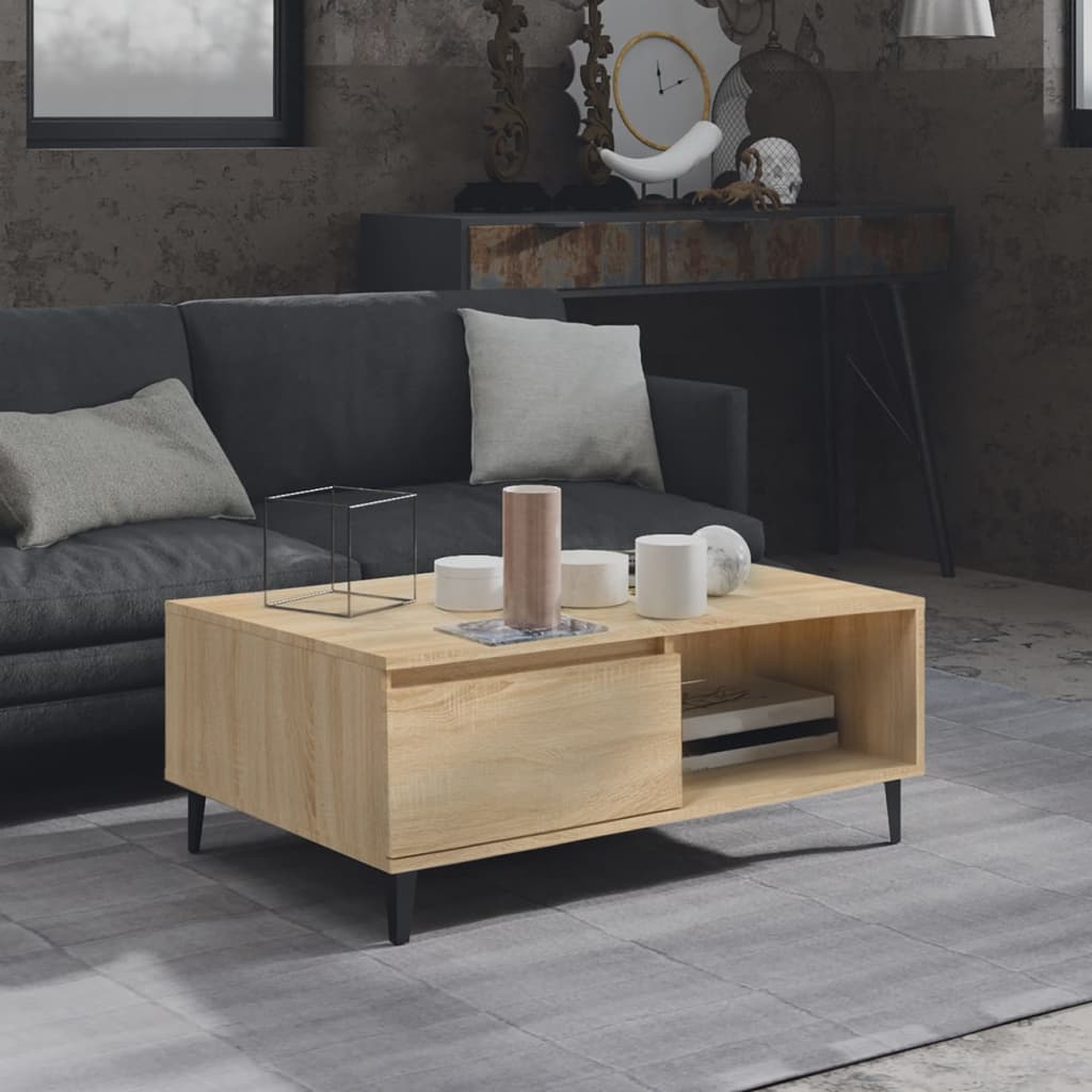 Coffee Table Sonoma Oak 90x60x35 cm Engineered Wood