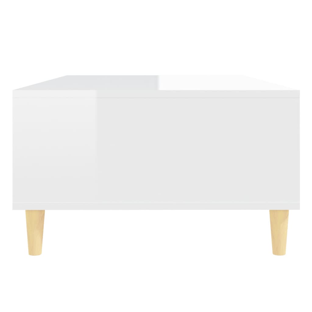 Coffee Table High Gloss White 103.5x60x35 cm Engineered Wood