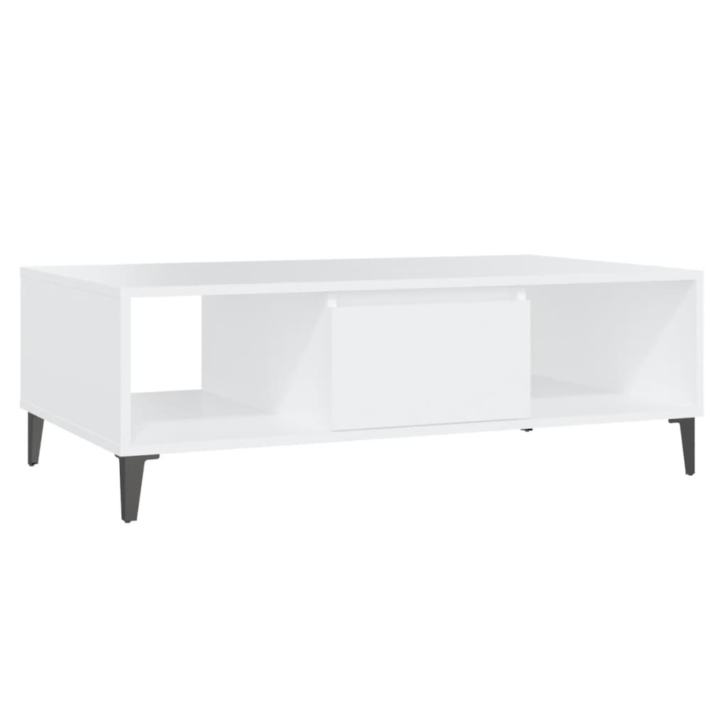 Coffee Table White 103.5x60x35 cm Engineered Wood