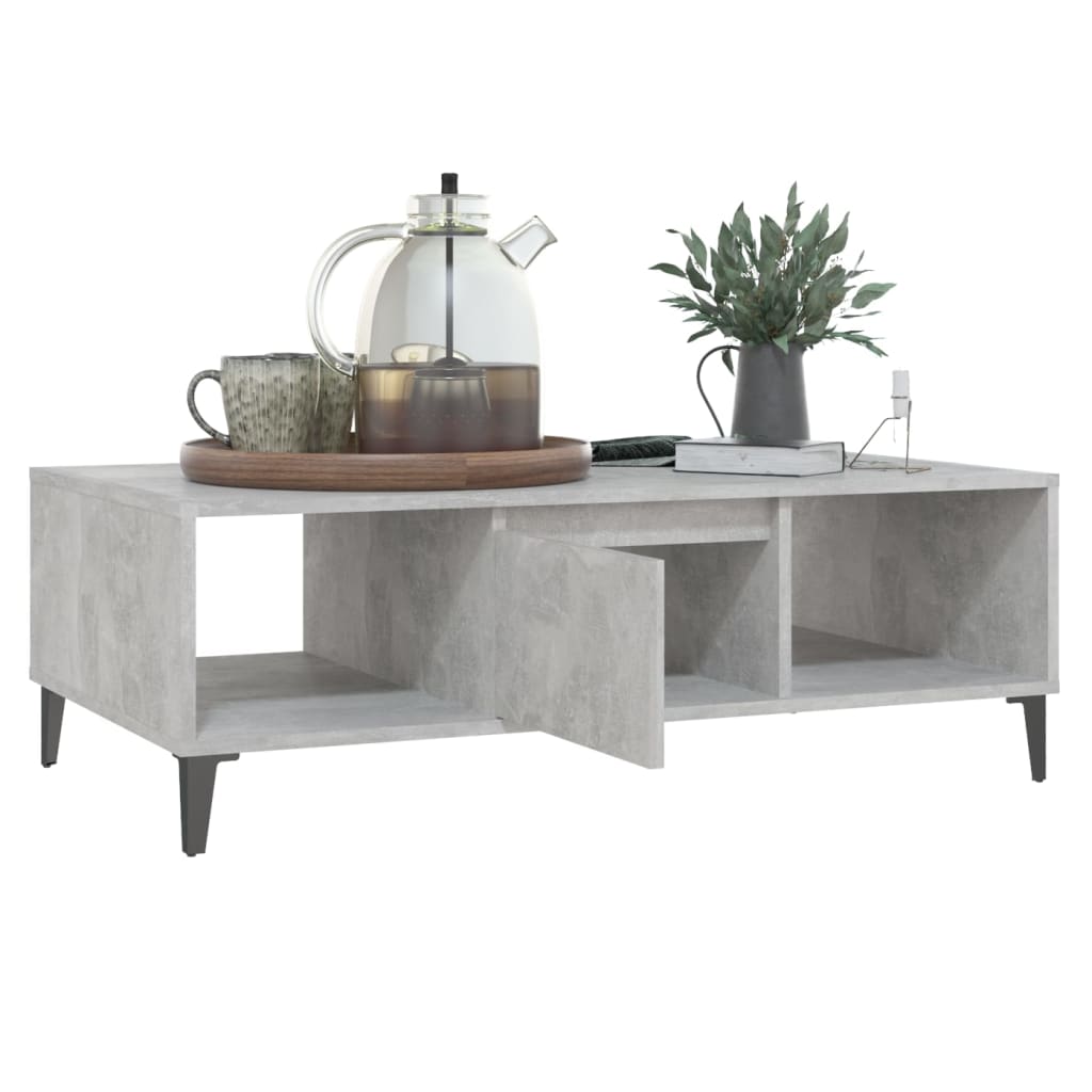 Coffee Table Concrete Grey 103.5x60x35 cm Engineered Wood