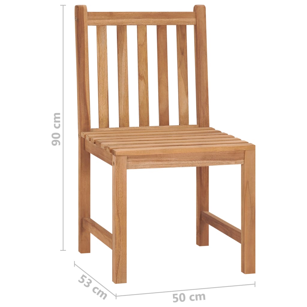 Garden Chairs 8 pcs Solid Teak Wood