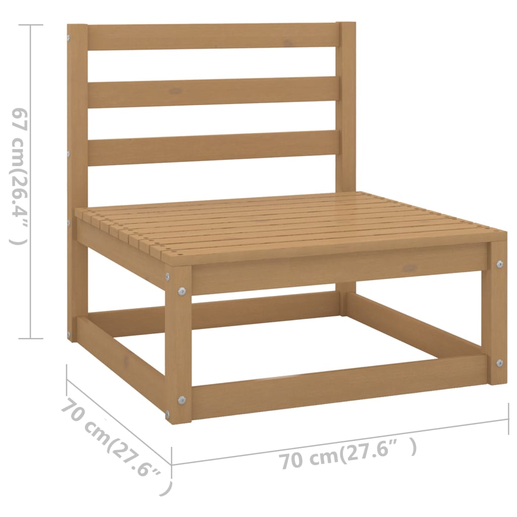 6 Piece Garden Lounge Set Solid Wood Pine