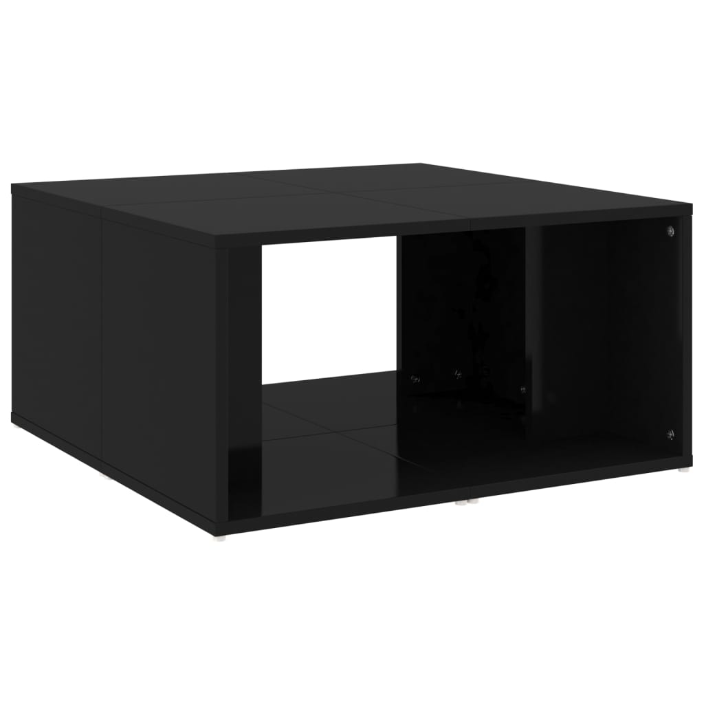 Coffee Tables 4 pcs High Gloss Black 33x33x33 cm Engineered Wood