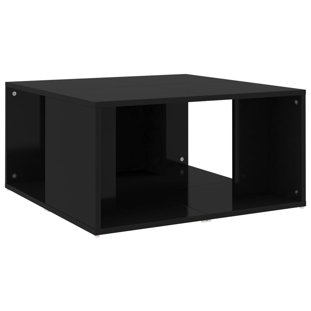 Coffee Tables 4 pcs High Gloss Black 33x33x33 cm Engineered Wood