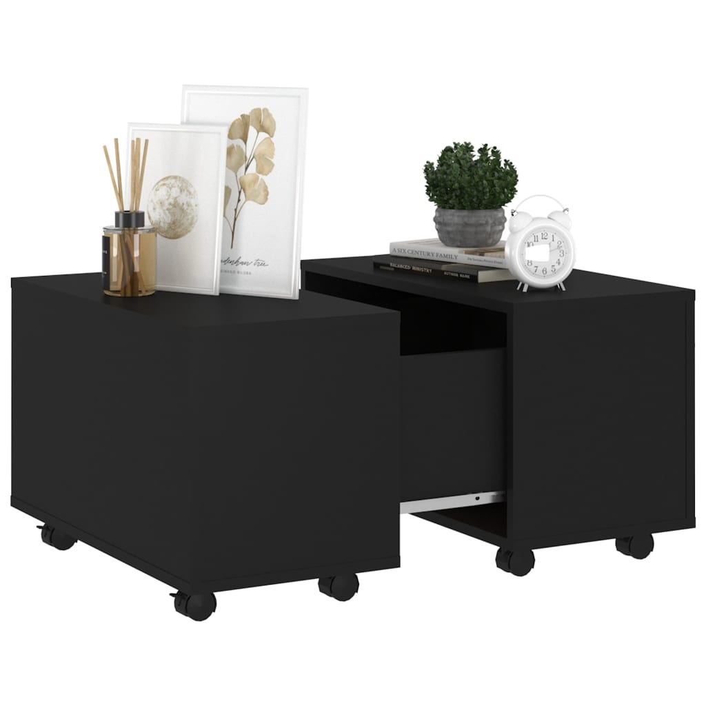 Coffee Table Black 60x60x38 cm Engineered Wood