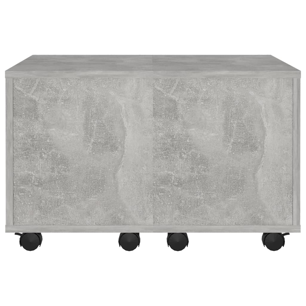 Coffee Table Concrete Grey 60x60x38 cm Engineered Wood