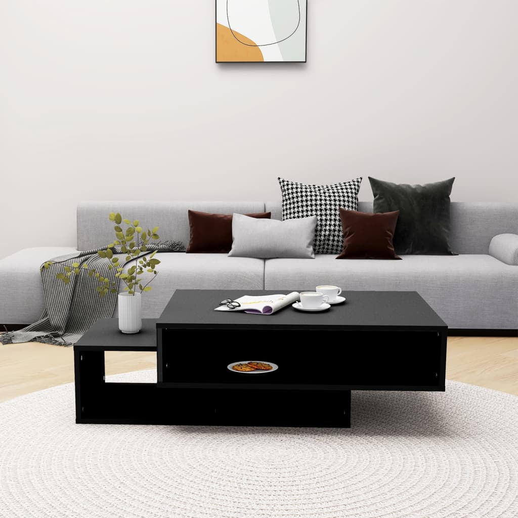 Coffee Table Black 105x55x32 cm Engineered Wood