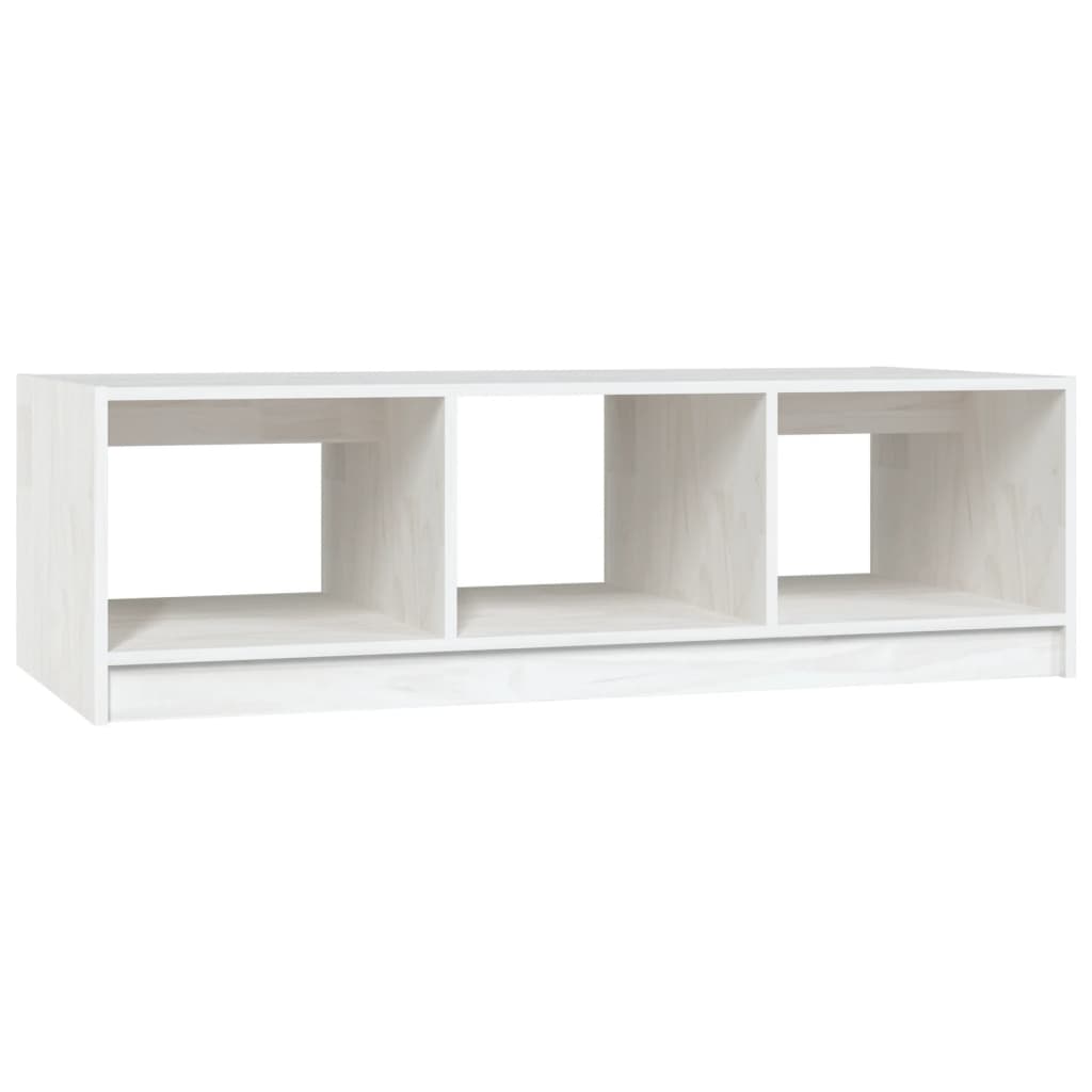 Coffee Table White 110x50x34 cm Solid Pinewood