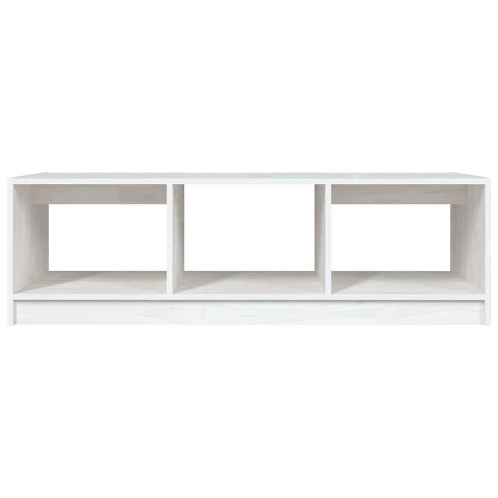 Coffee Table White 110x50x34 cm Solid Pinewood