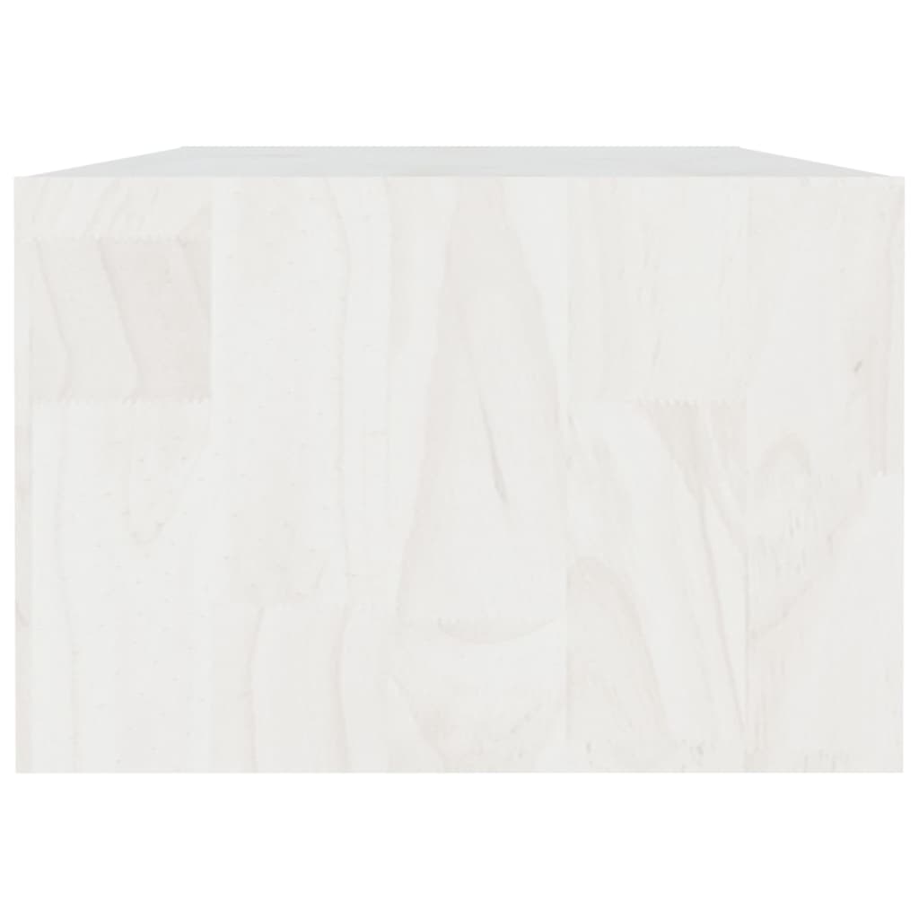 Coffee Table White 110x50x34 cm Solid Pinewood