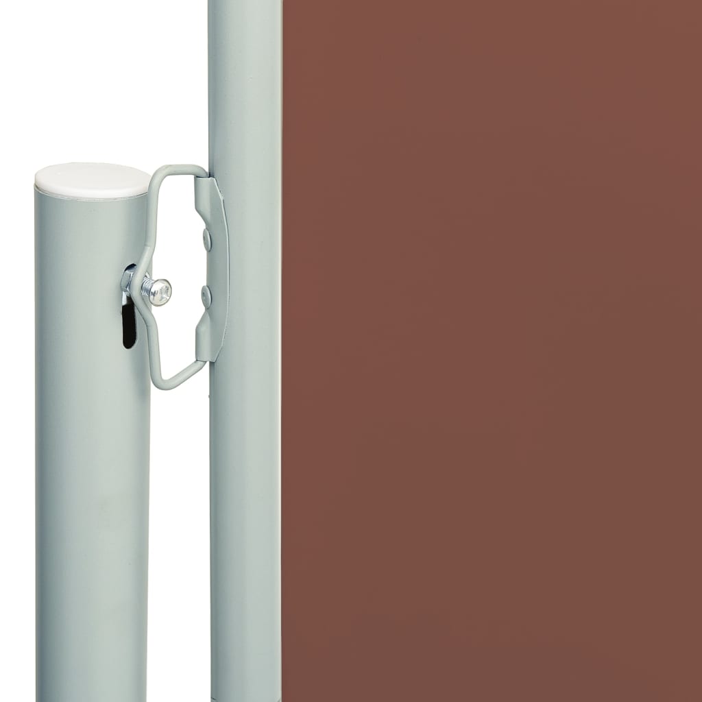 Patio Retractable Side Awning 140x600 cm Brown