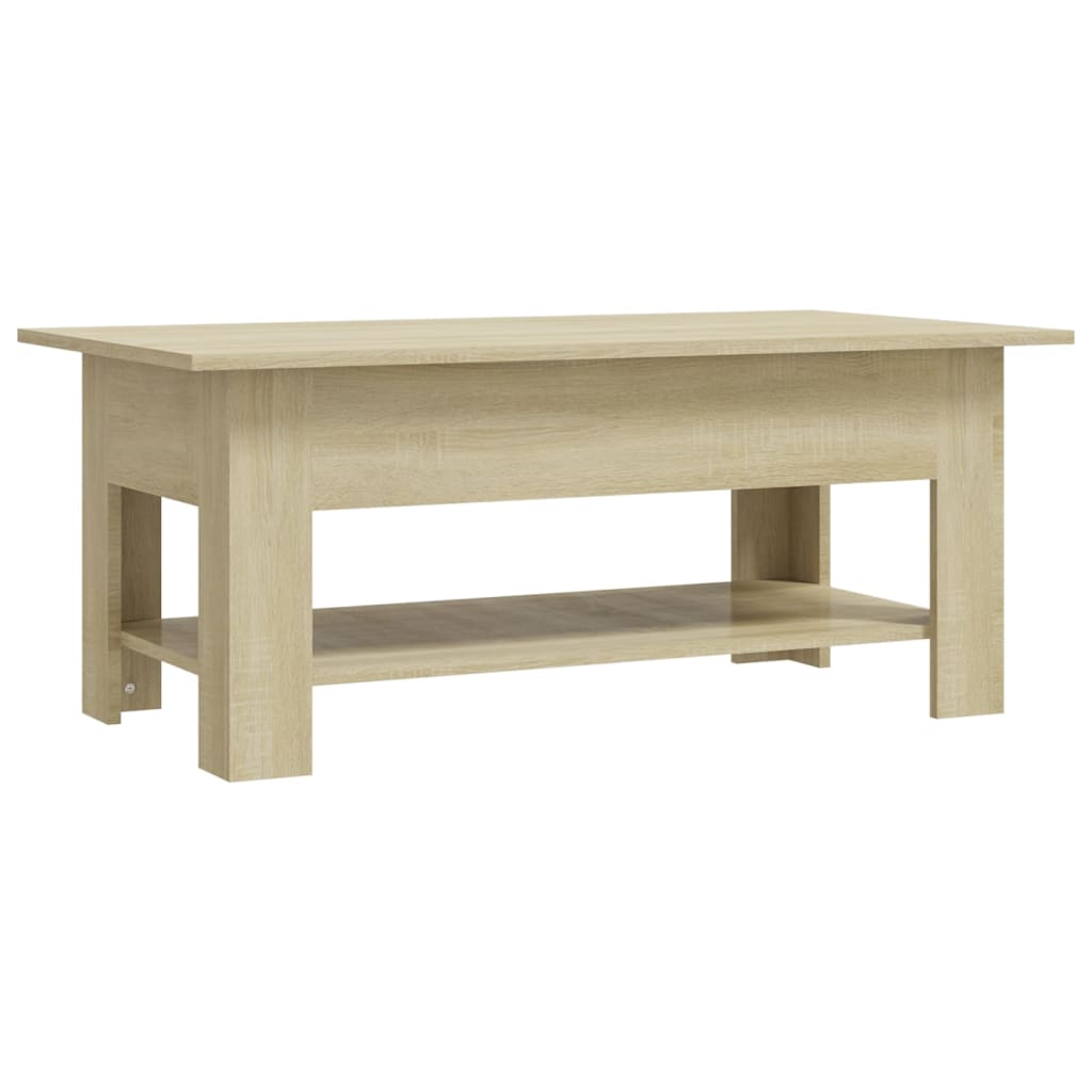 Coffee Table Sonoma Oak 102x55x42 cm Engineered Wood