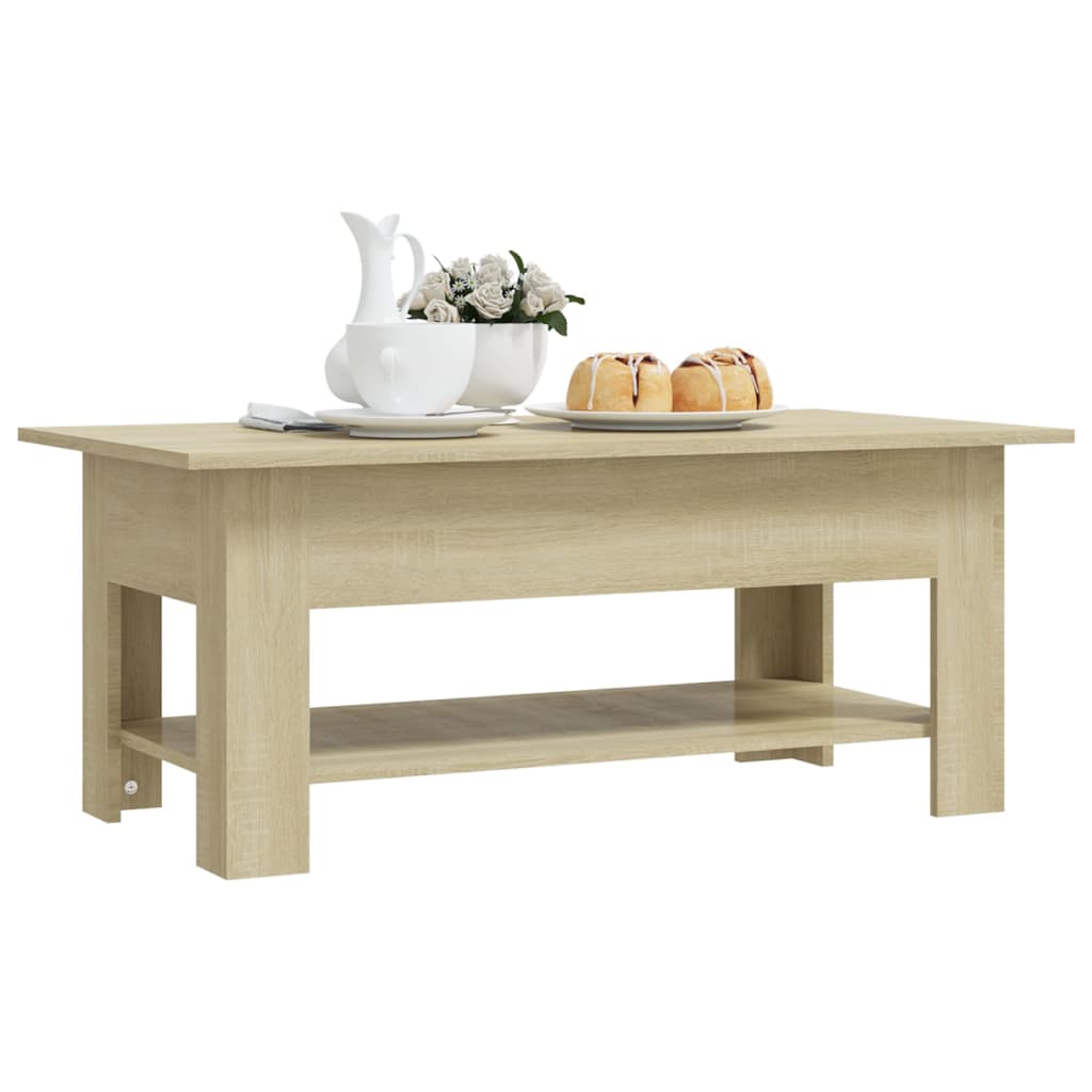 Coffee Table Sonoma Oak 102x55x42 cm Engineered Wood