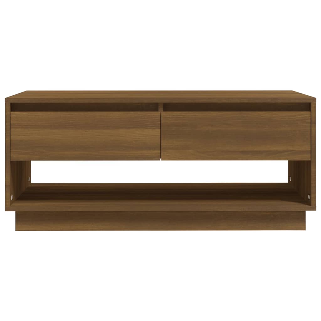 Coffee Table Brown Oak 102.5x55x44 cm Engineered Wood