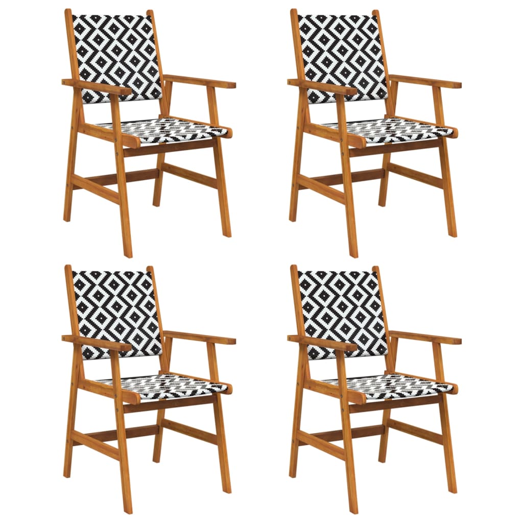 Garden Chairs 4 pcs Solid Acacia Wood