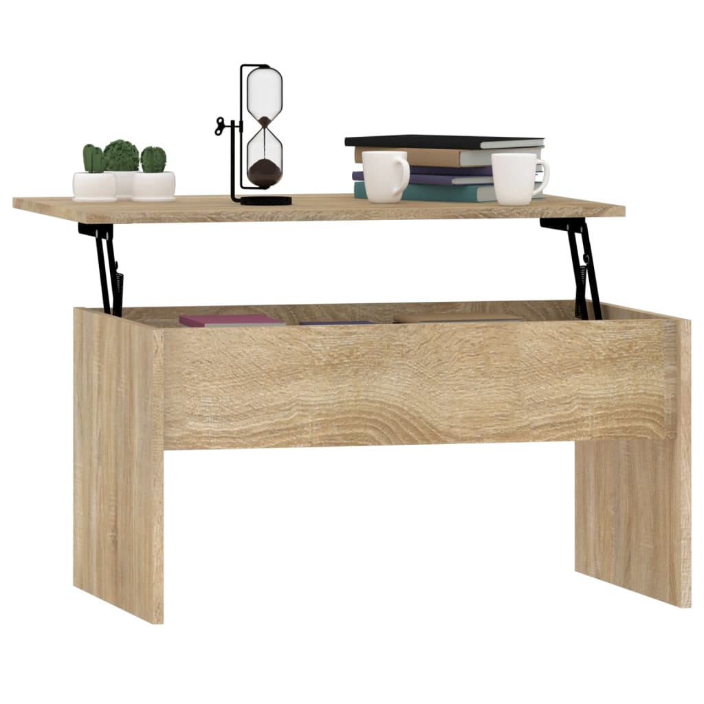 Coffee Table Sonoma Oak 80x50.5x41.5 cm Engineered Wood