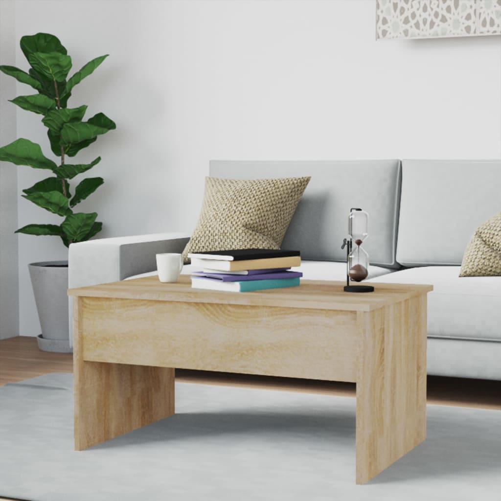 Coffee Table Sonoma Oak 80x50.5x41.5 cm Engineered Wood