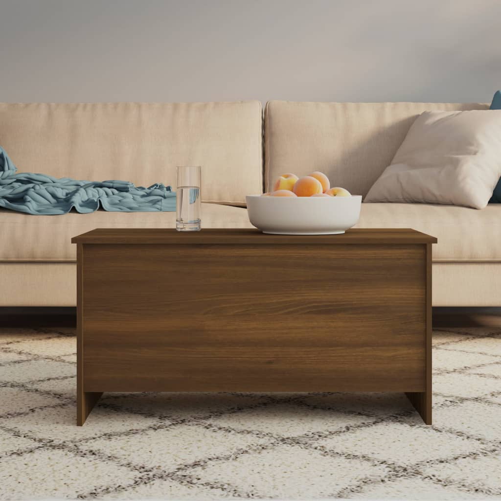 Coffee Table Brown Oak 102x55.5x52.5 cm Engineered Wood