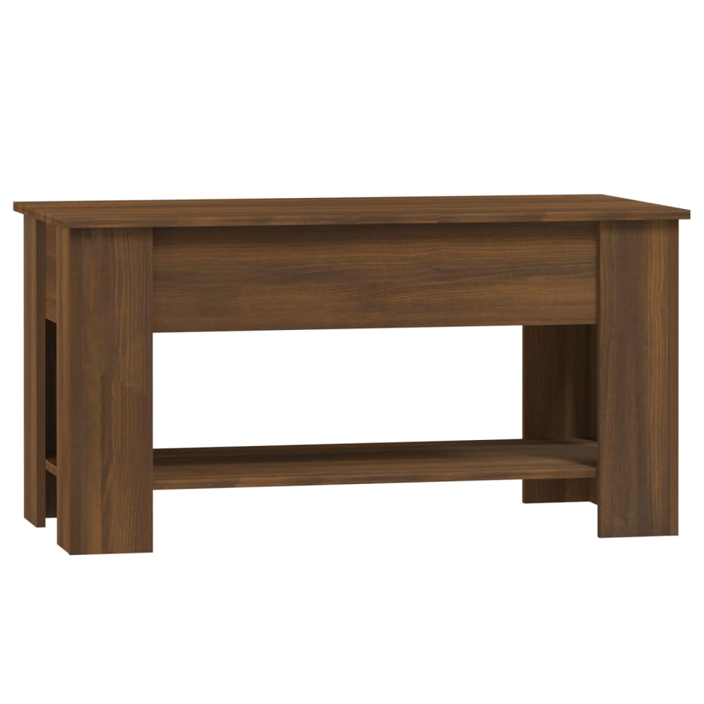 Coffee Table Brown Oak 101x49x52 cm Engineered Wood