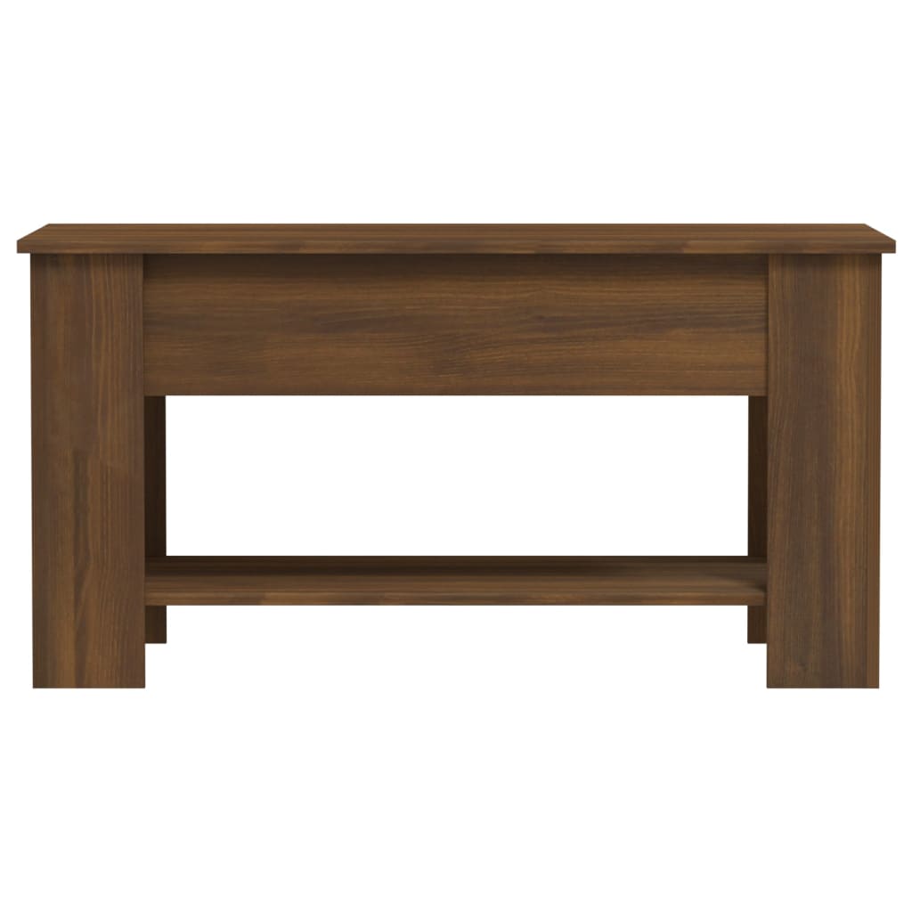 Coffee Table Brown Oak 101x49x52 cm Engineered Wood