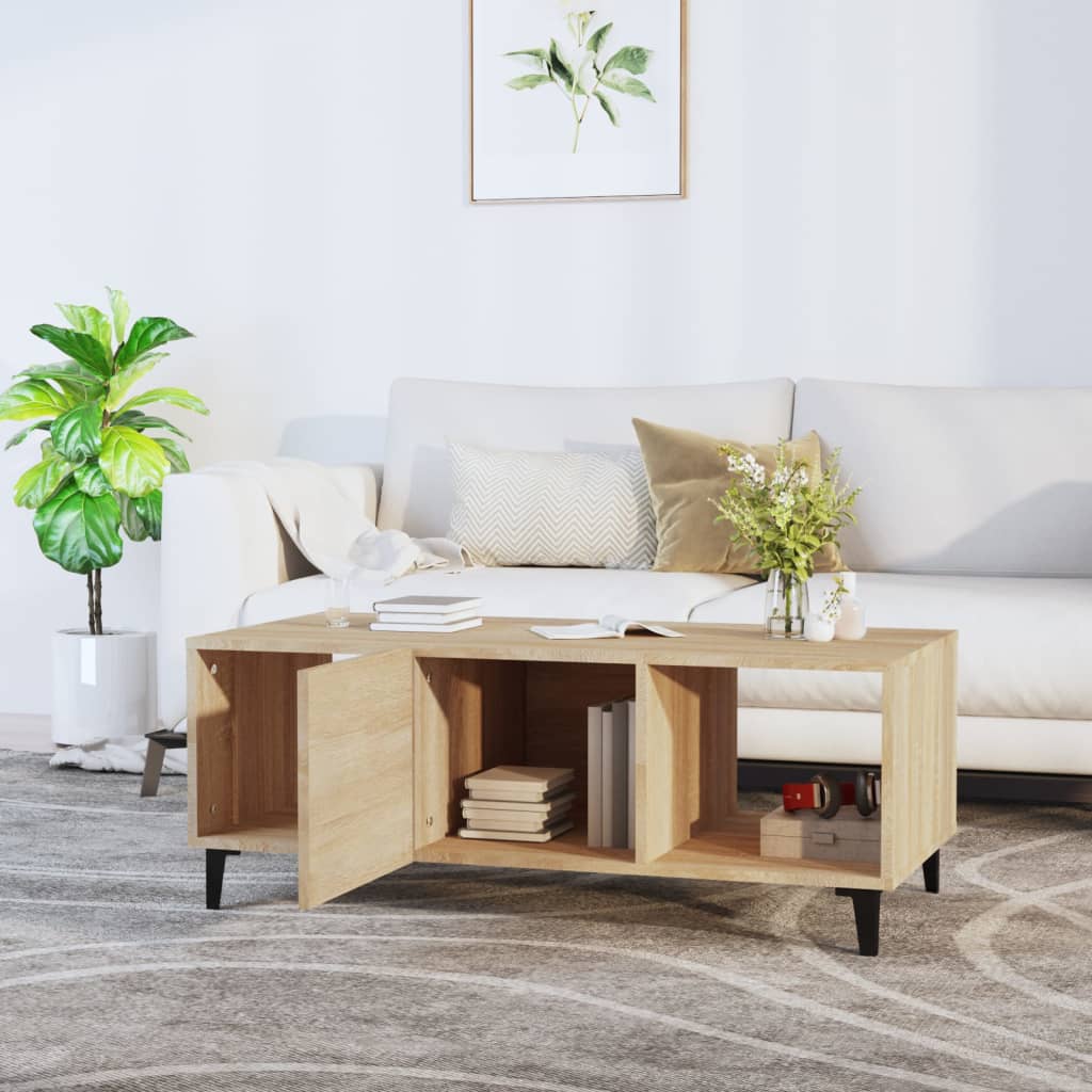 Coffee Table Sonoma Oak 102x50x40 cm Engineered Wood