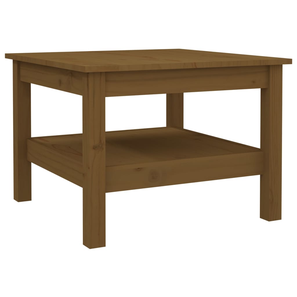 Coffee Table Honey Brown 55x55x40 cm Solid Wood Pine