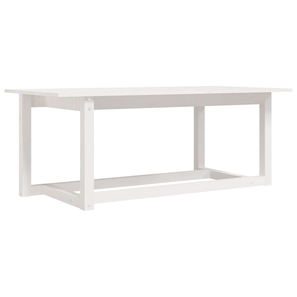 Coffee Table White 110x55x45 cm Solid Wood Pine