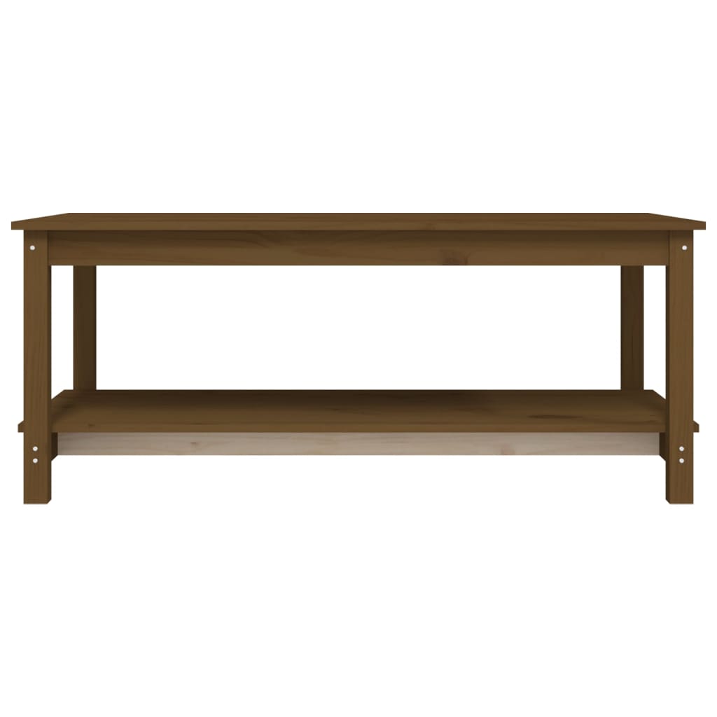 Coffee Table Honey Brown 110x55x45 cm Solid Wood Pine