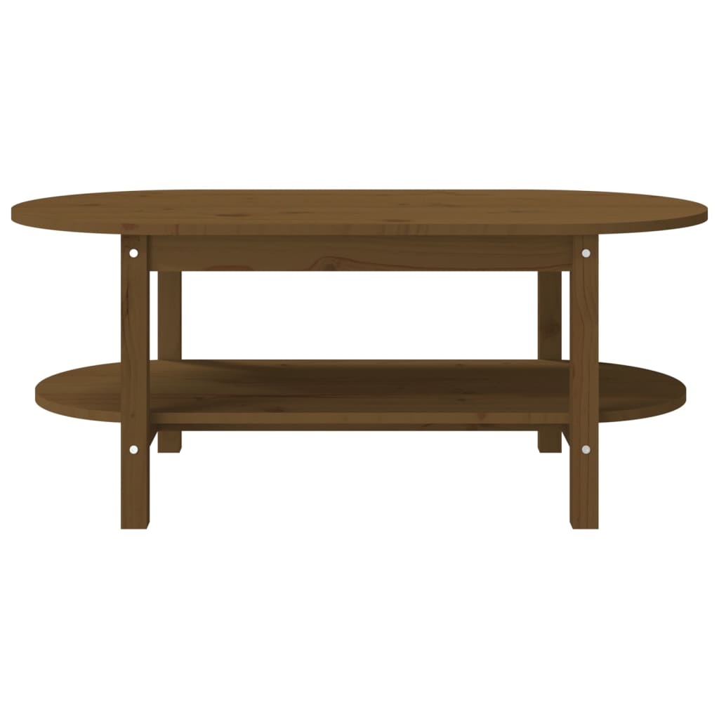 Coffee Table Honey Brown 110x55x45 cm Solid Wood Pine