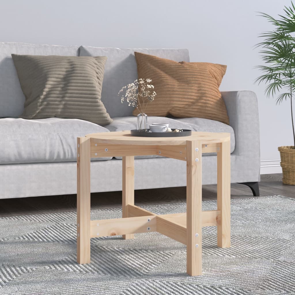 Coffee Table Ø 62.5x45 cm Solid Wood Pine