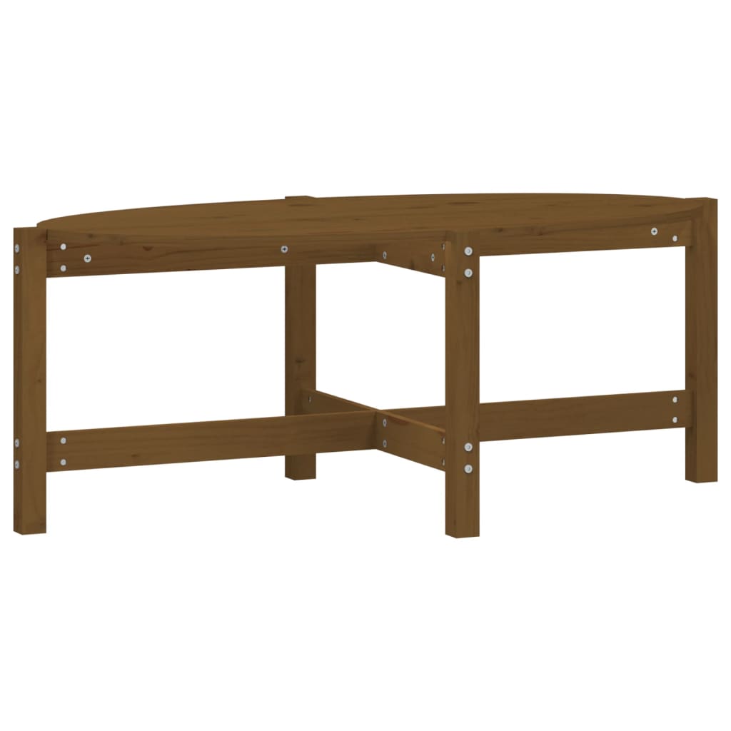 Coffee Table Honey Brown 118x63x45 cm Solid Wood Pine