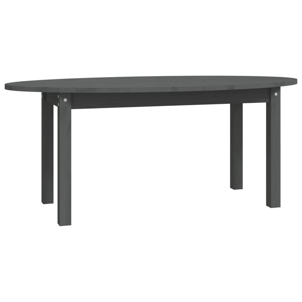 Coffee Table Grey 110x55x45 cm Solid Wood Pine