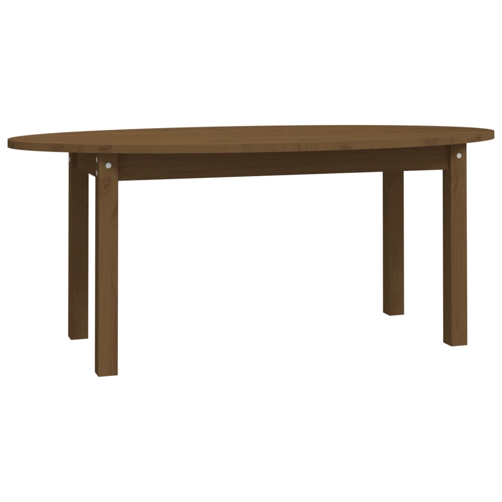 Coffee Table Honey Brown 110x55x45 cm Solid Wood Pine