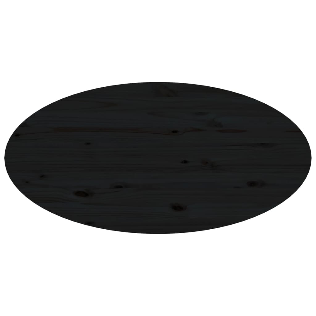 Coffee Table Black 80x40x35 cm Solid Wood Pine