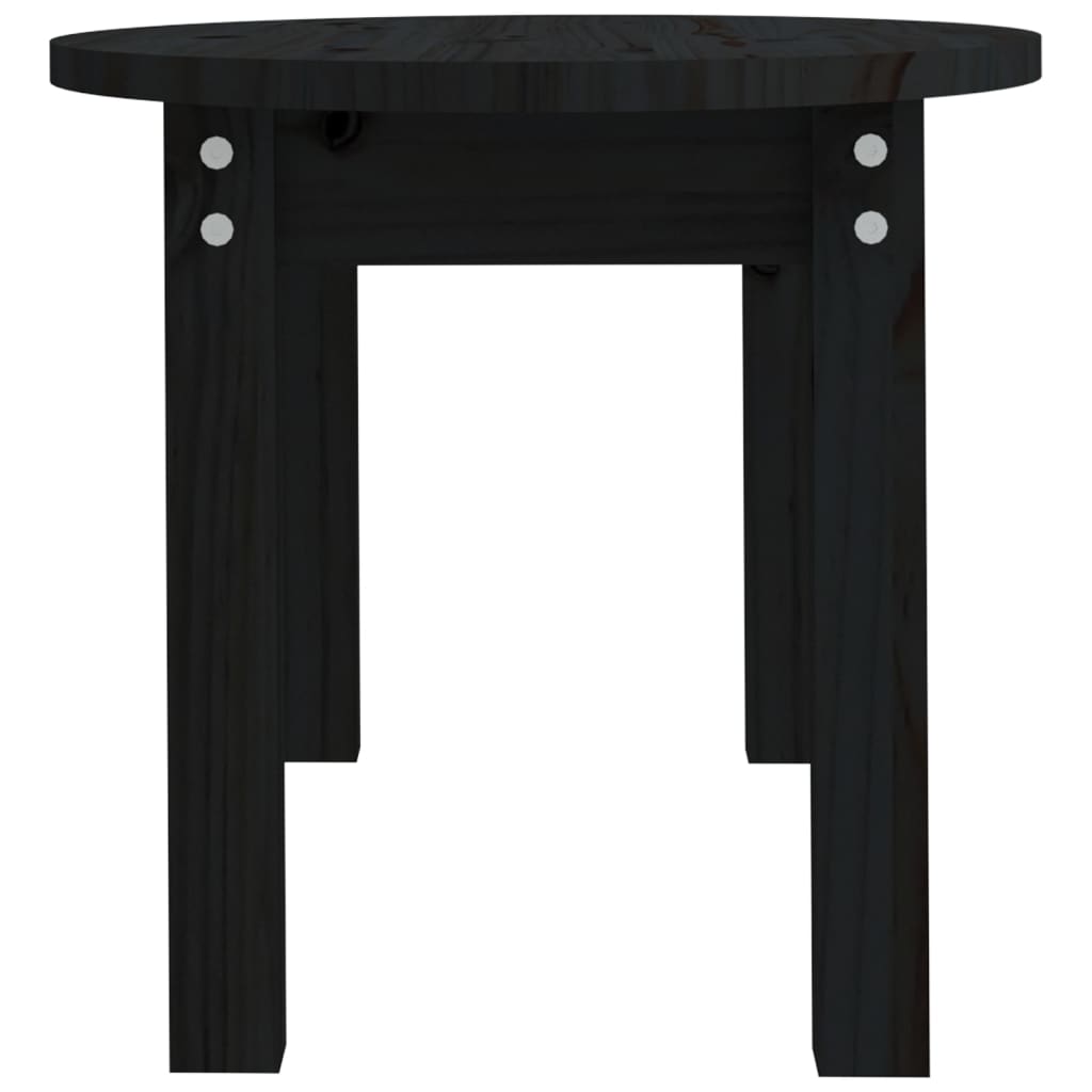 Coffee Table Black 80x40x35 cm Solid Wood Pine